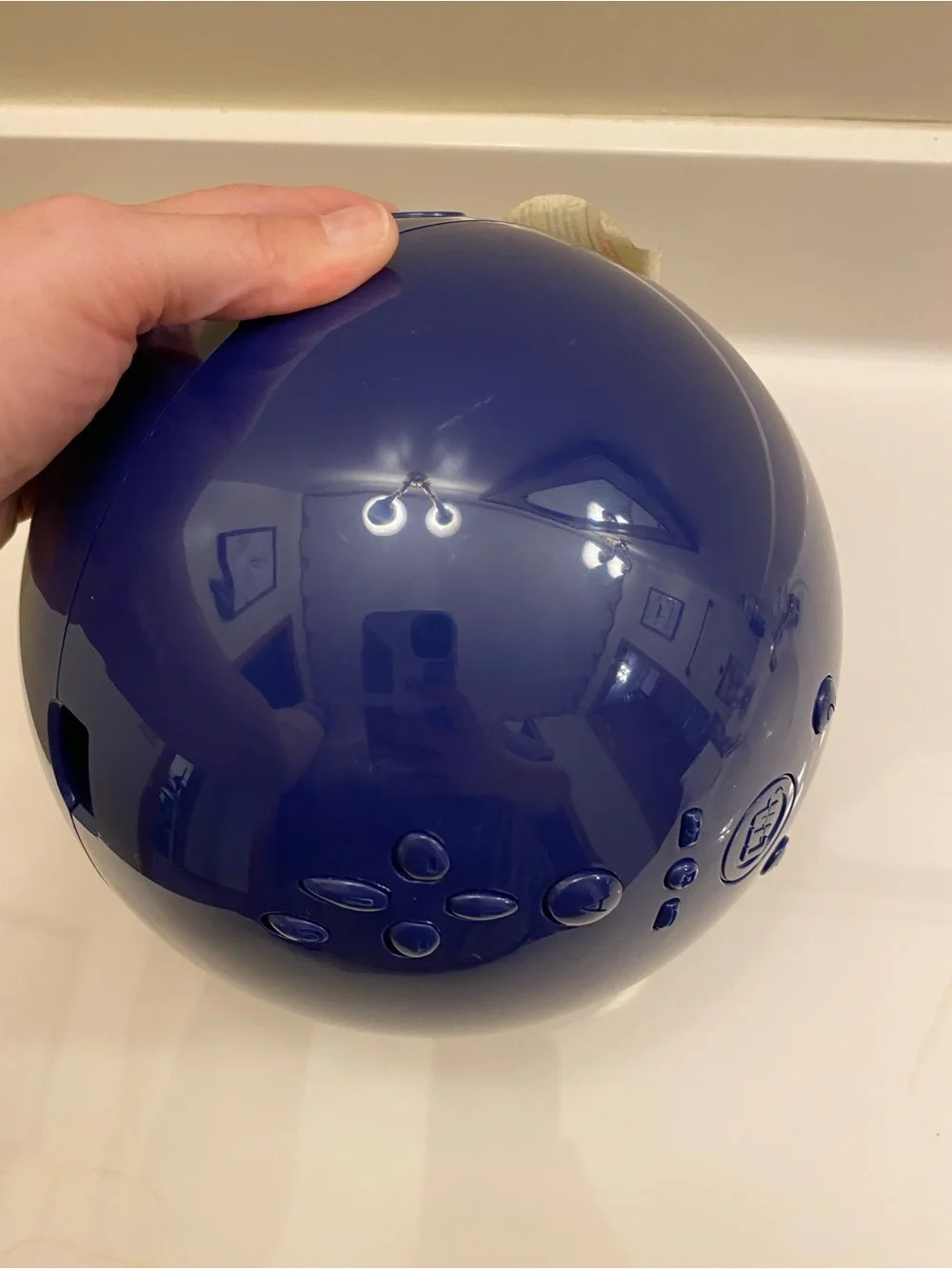 Nintendo Wii Bowling Ball Blue Controller with Wrist Strap